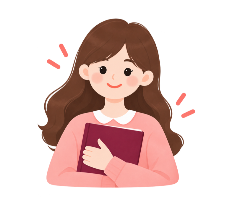 교재를 든 선생님 일러스트